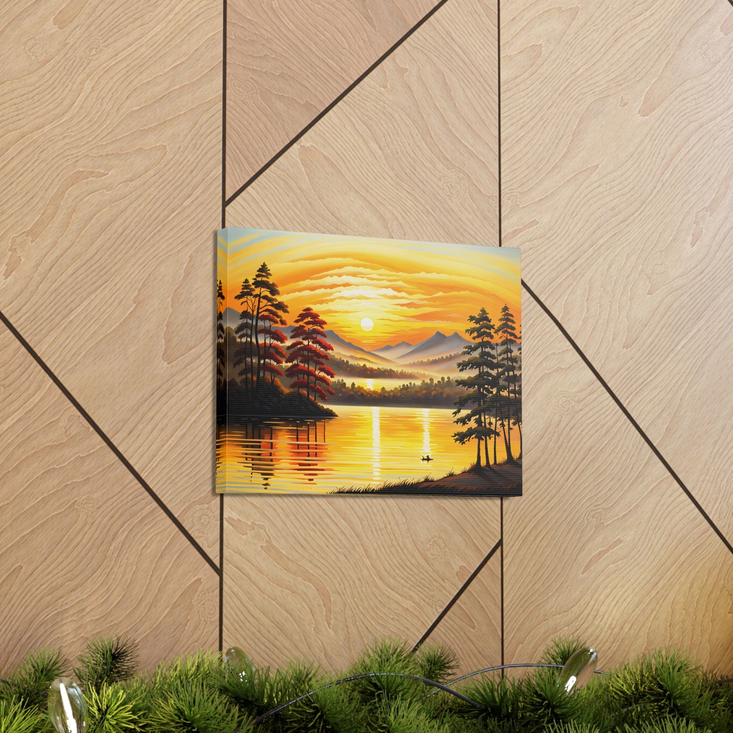 Lakeside Ripples: Classic Oil Painting Wall Décor