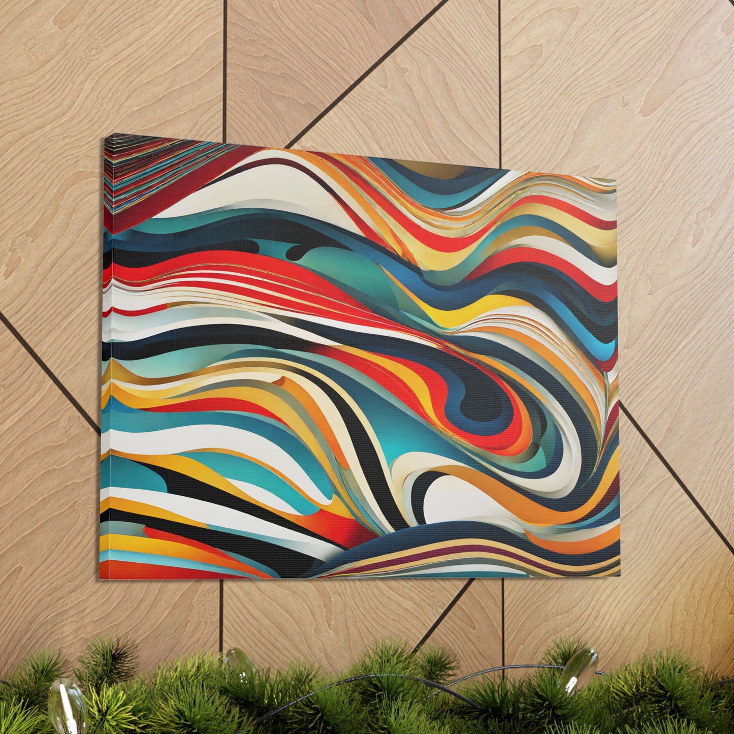 Iridescent Waves: Abstract Wall Décor