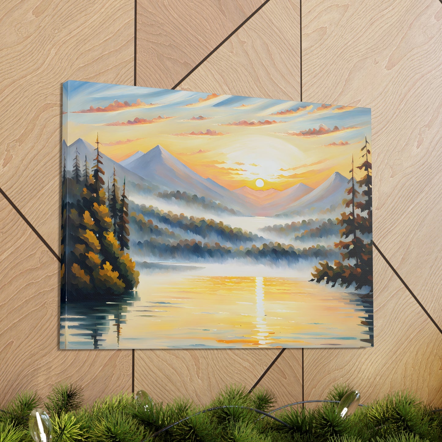 Dawn’s Reflection: Classic Oil Painting Wall Décor