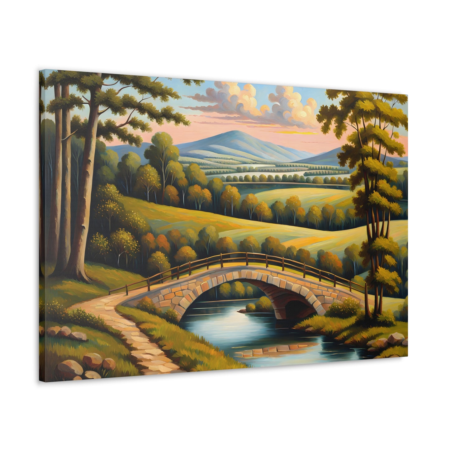 Whispering Ridge: Classic Oil Painting Wall Décor