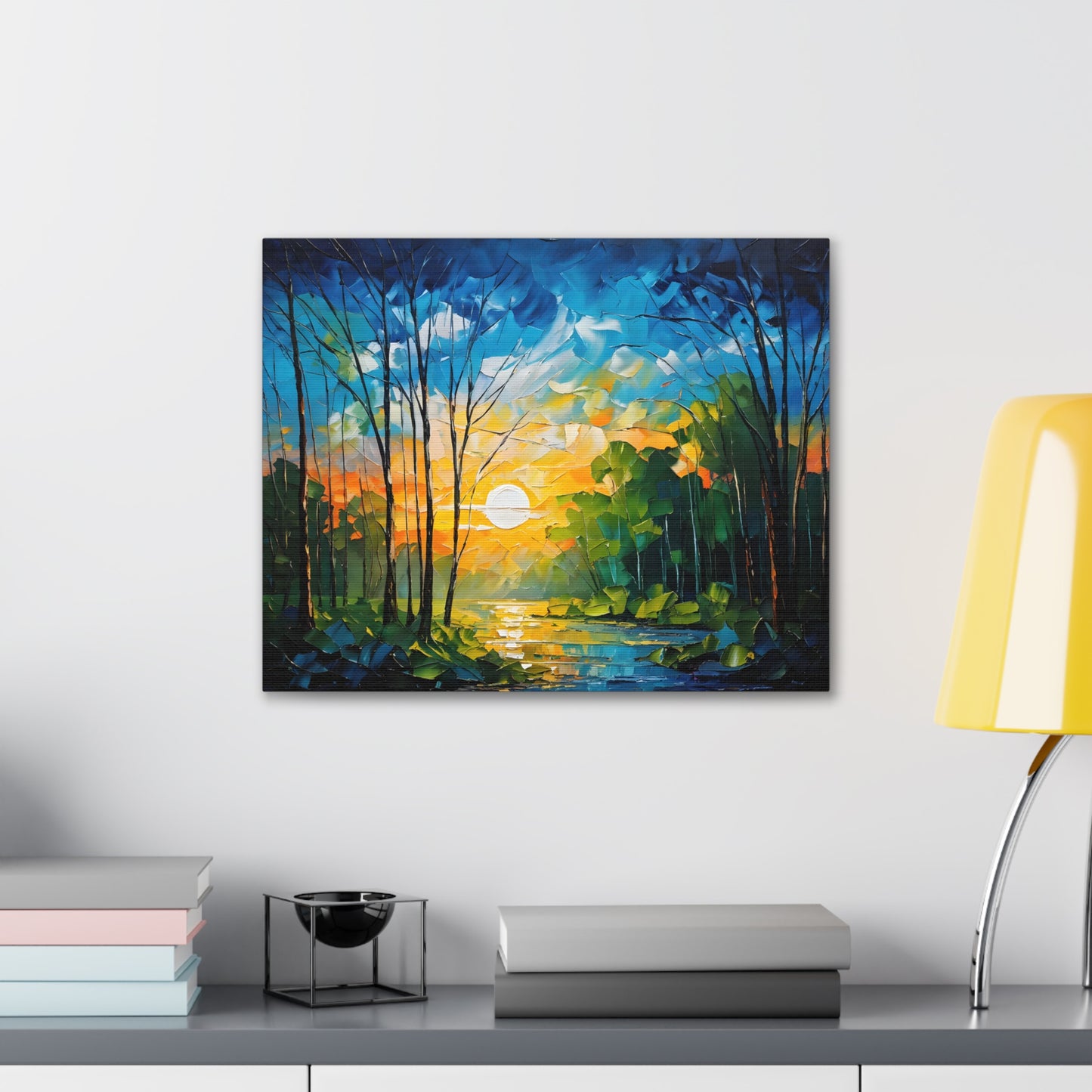 Cascade of Colors: Classic Oil Painting Wall Décor