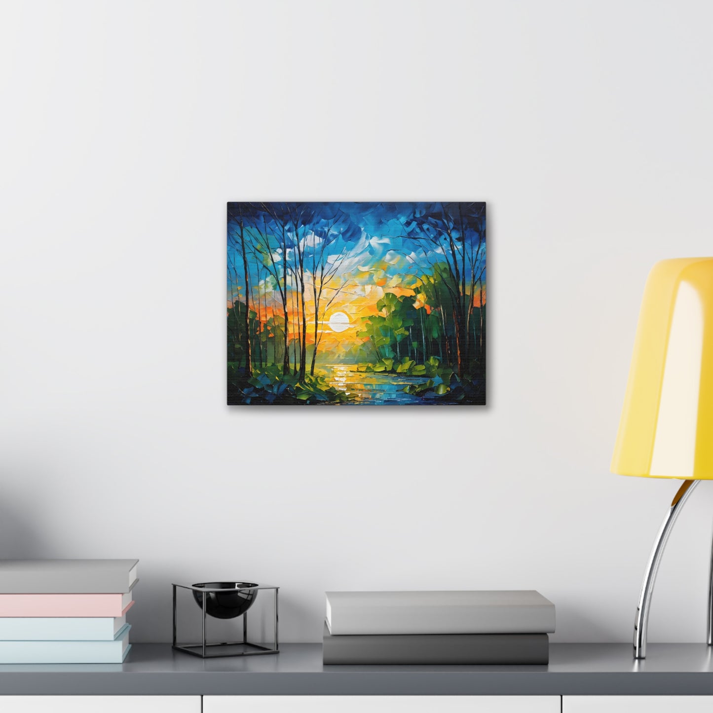 Cascade of Colors: Classic Oil Painting Wall Décor