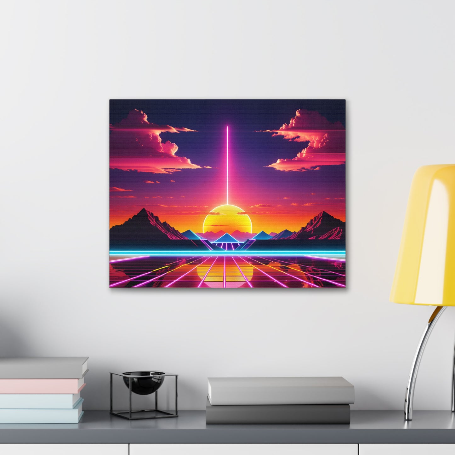 Neon Horizon: Outrun Wall Décor