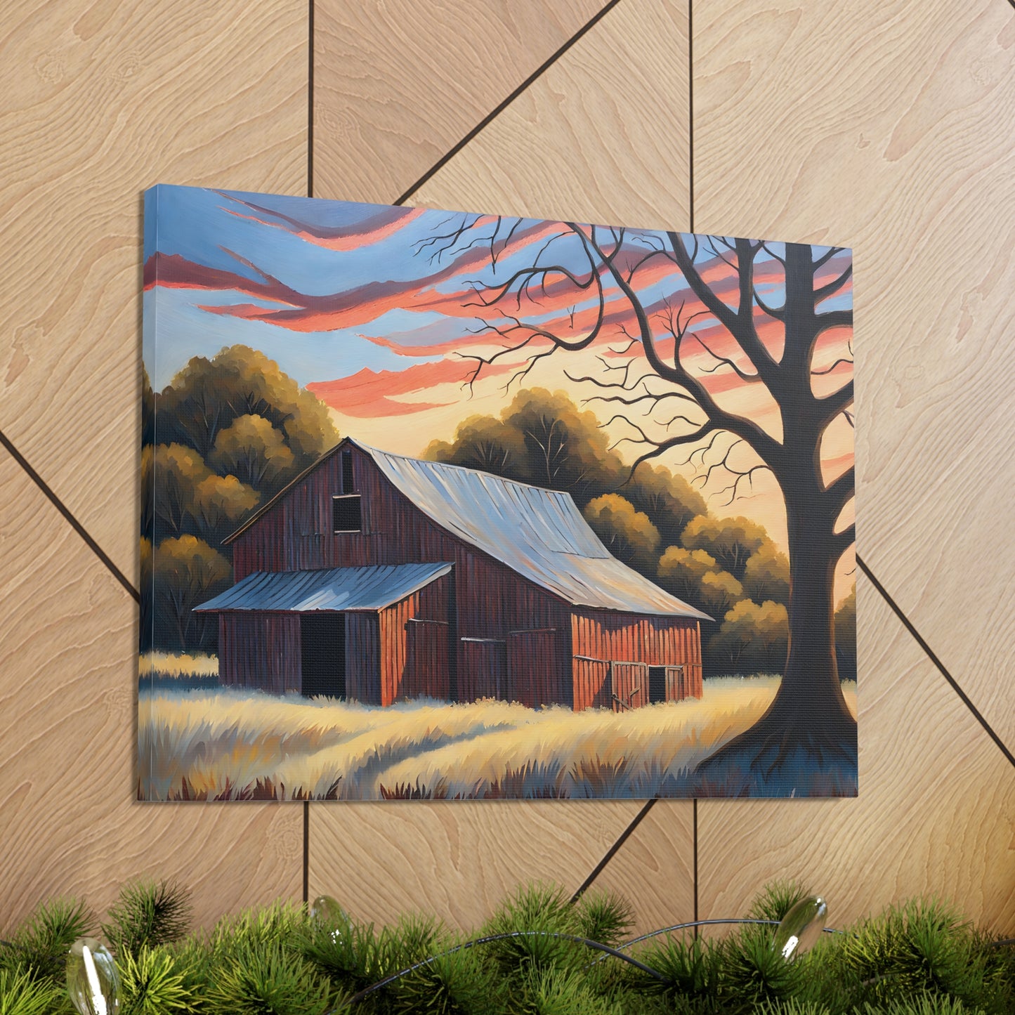 Rustic Wilderness: Classic Oil Painting Wall Décor