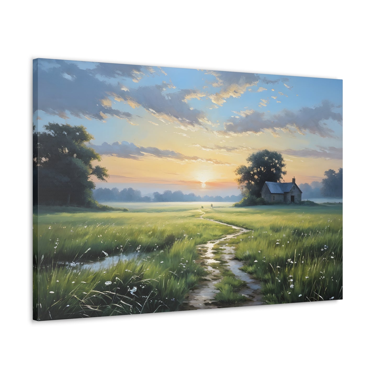 Windswept Plains: Classic Oil Painting Wall Décor