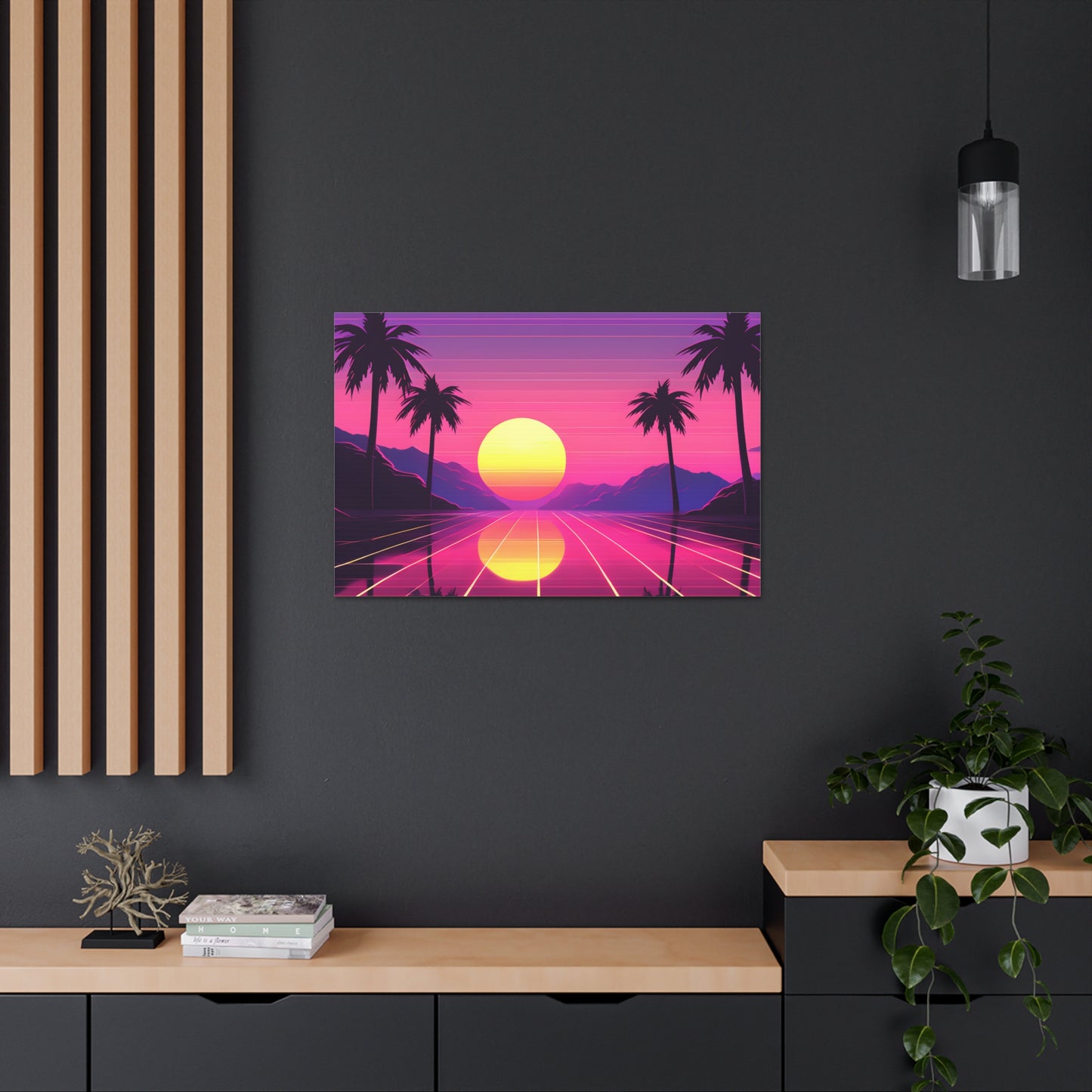 Neon Palms: Outrun Wall Décor