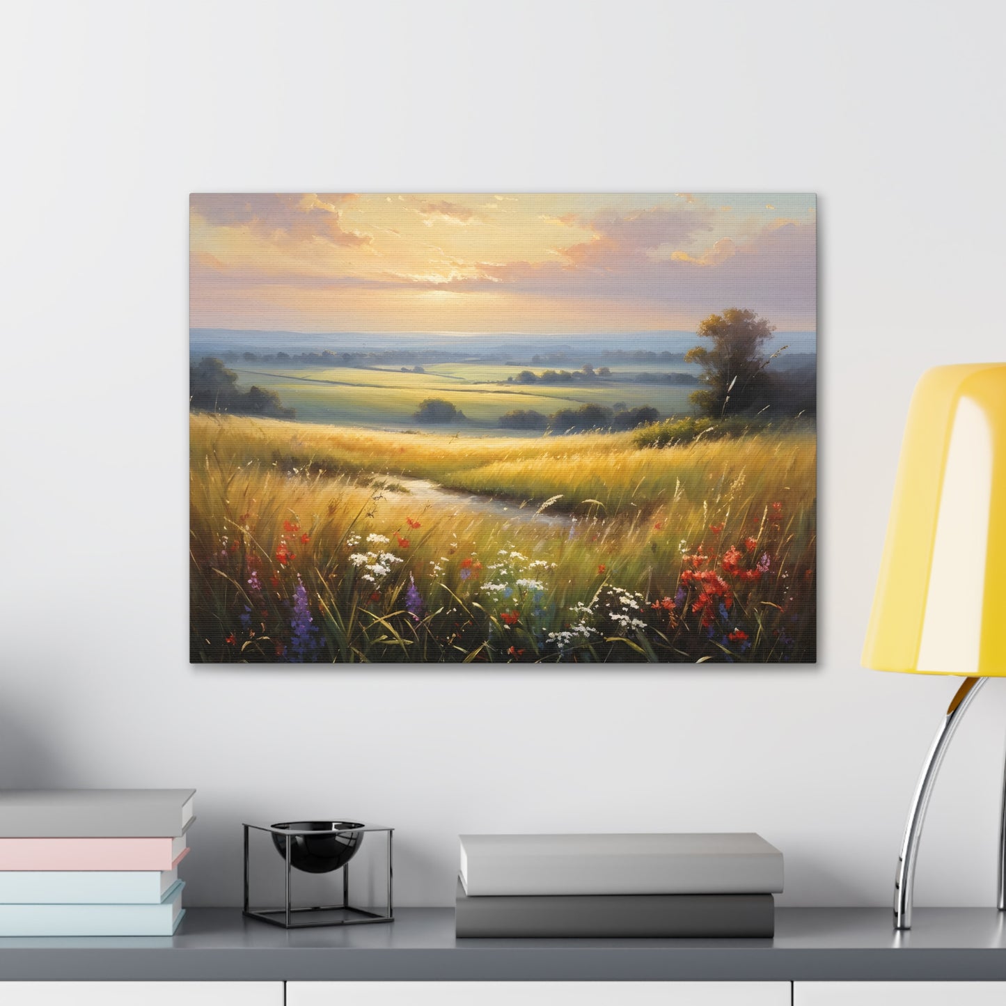 Golden Meadows: Classic Oil Painting Wall Décor