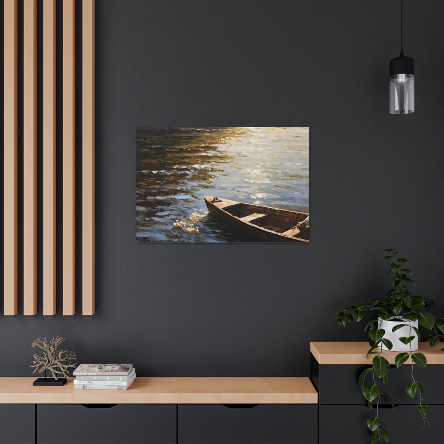 Coastal Mirage: Classic Oil Painting Wall Décor