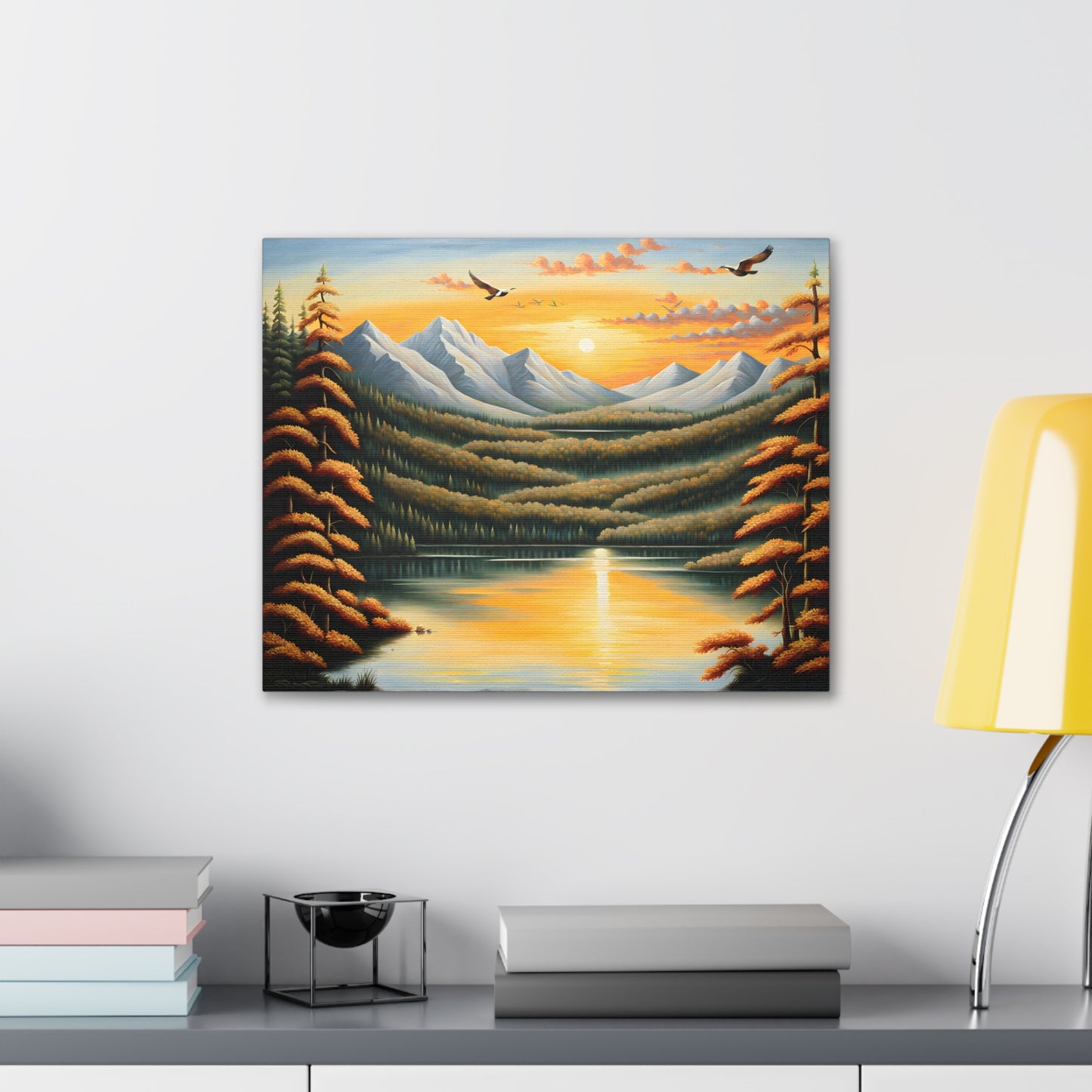 Sunburst Valley: Classic Oil Painting Wall Décor