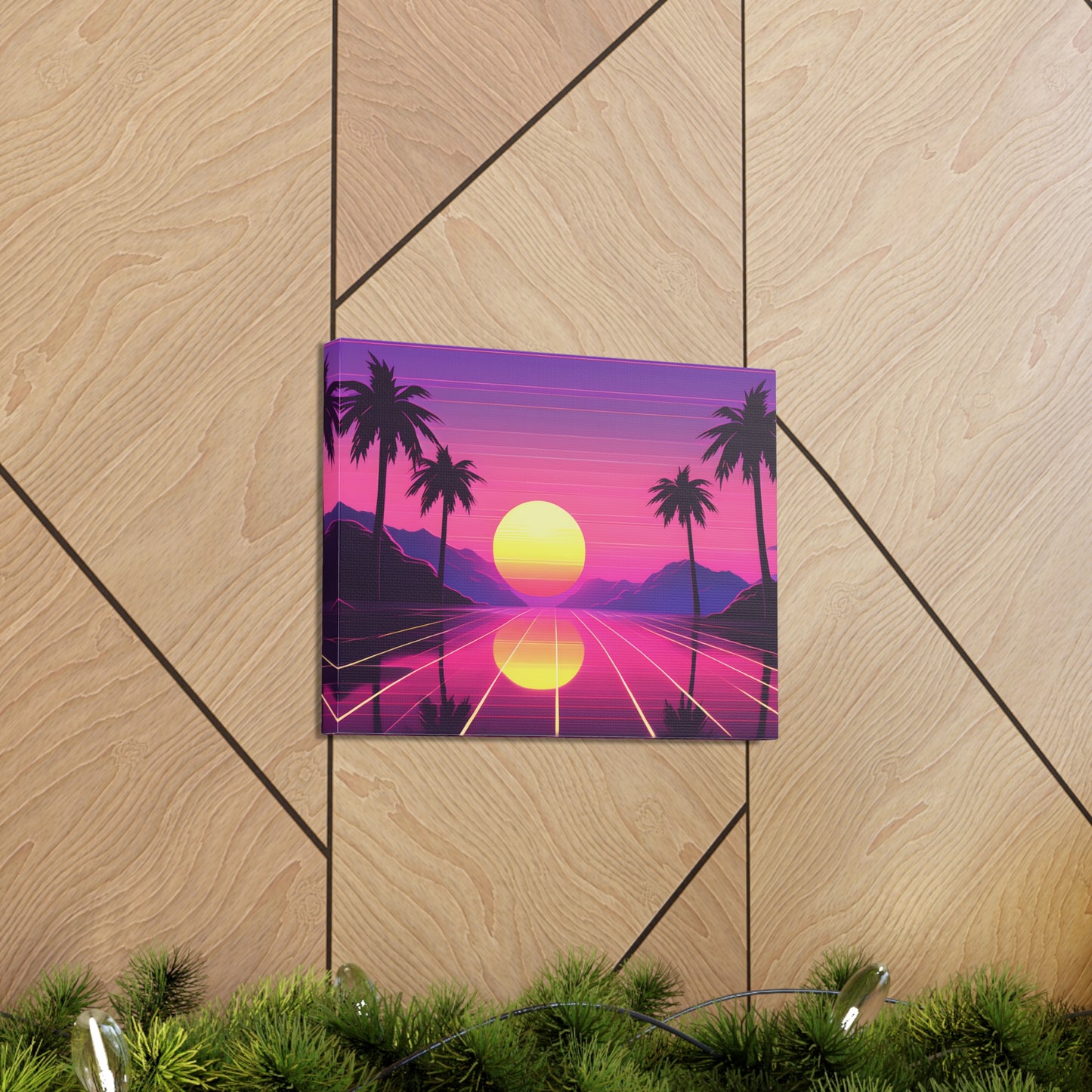 Neon Palms: Outrun Wall Décor