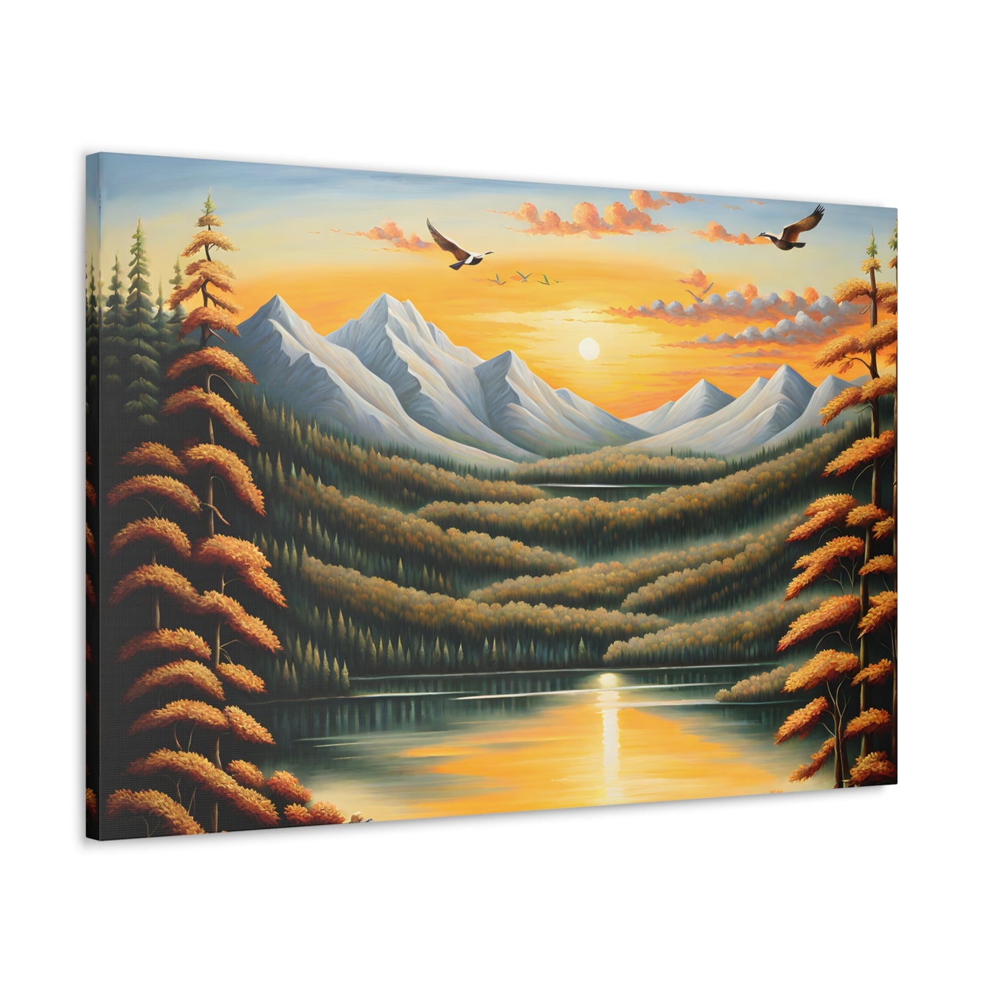 Sunburst Valley: Classic Oil Painting Wall Décor