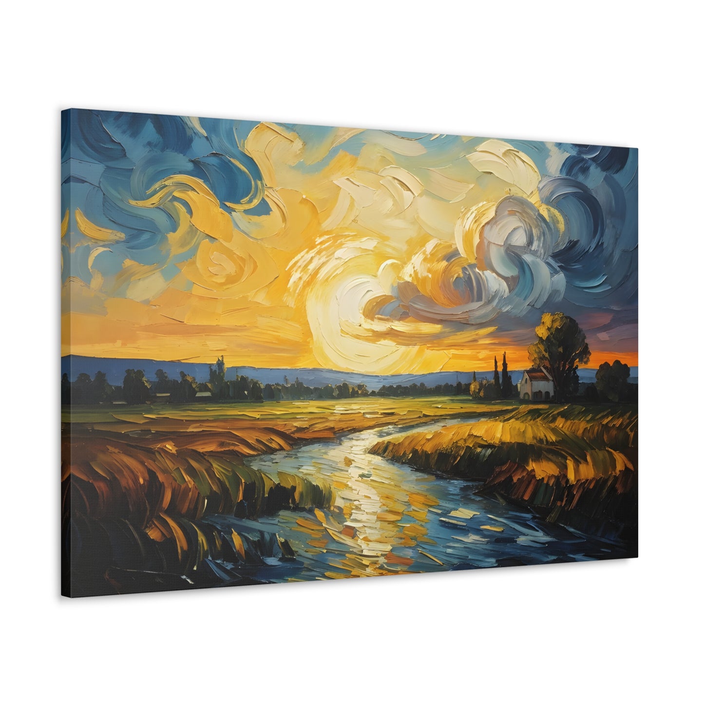 River’s Bend: Classic Oil Painting Wall Décor