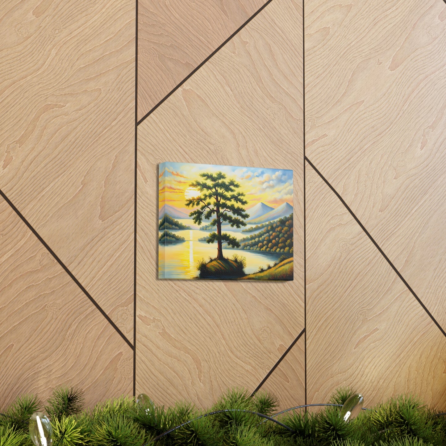 Green Haven: Classic Oil Painting Wall Décor