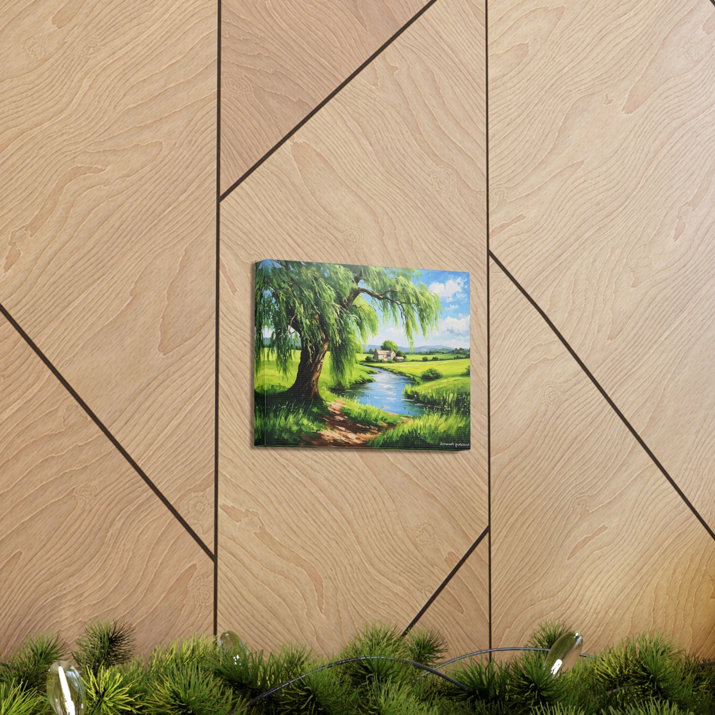 Peaceful Range: Classic Oil Painting Wall Décor