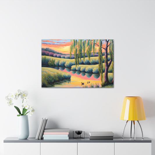 Tranquil Horizon: Classic Oil Painting Wall Décor