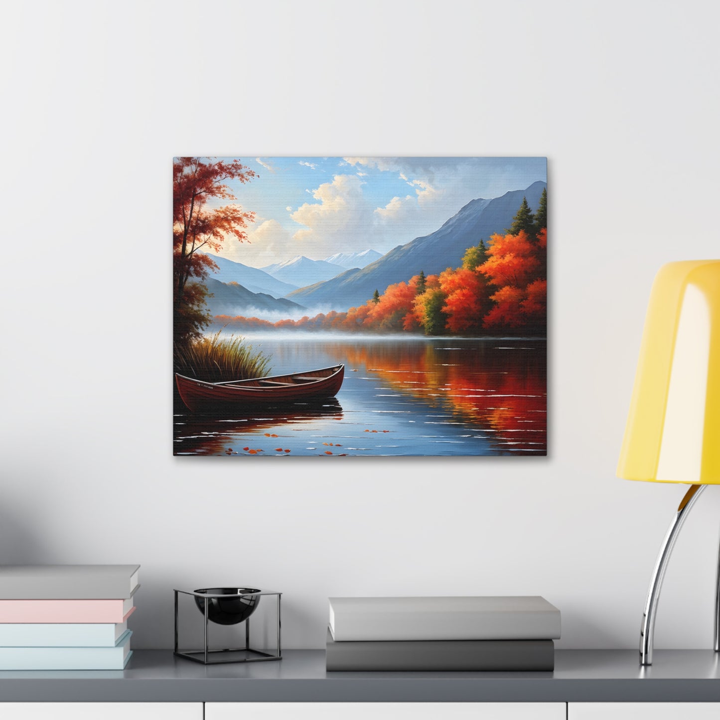 Harbor Reflections: Classic Oil Painting Wall Décor