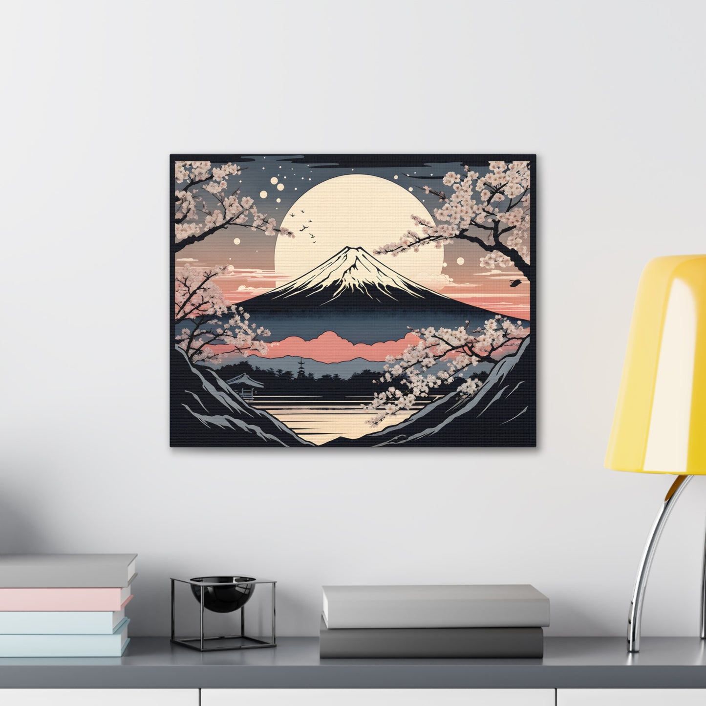 Moonlit Mountain: Ukiyo-e Wall Décor