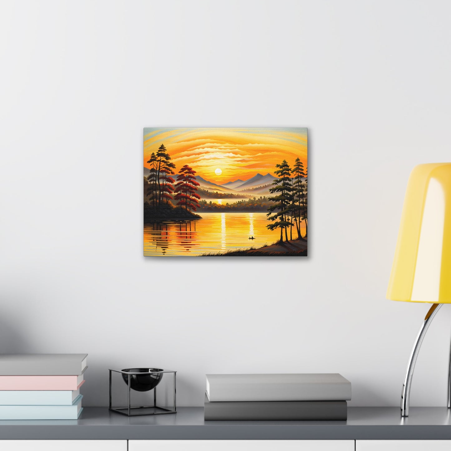 Lakeside Ripples: Classic Oil Painting Wall Décor