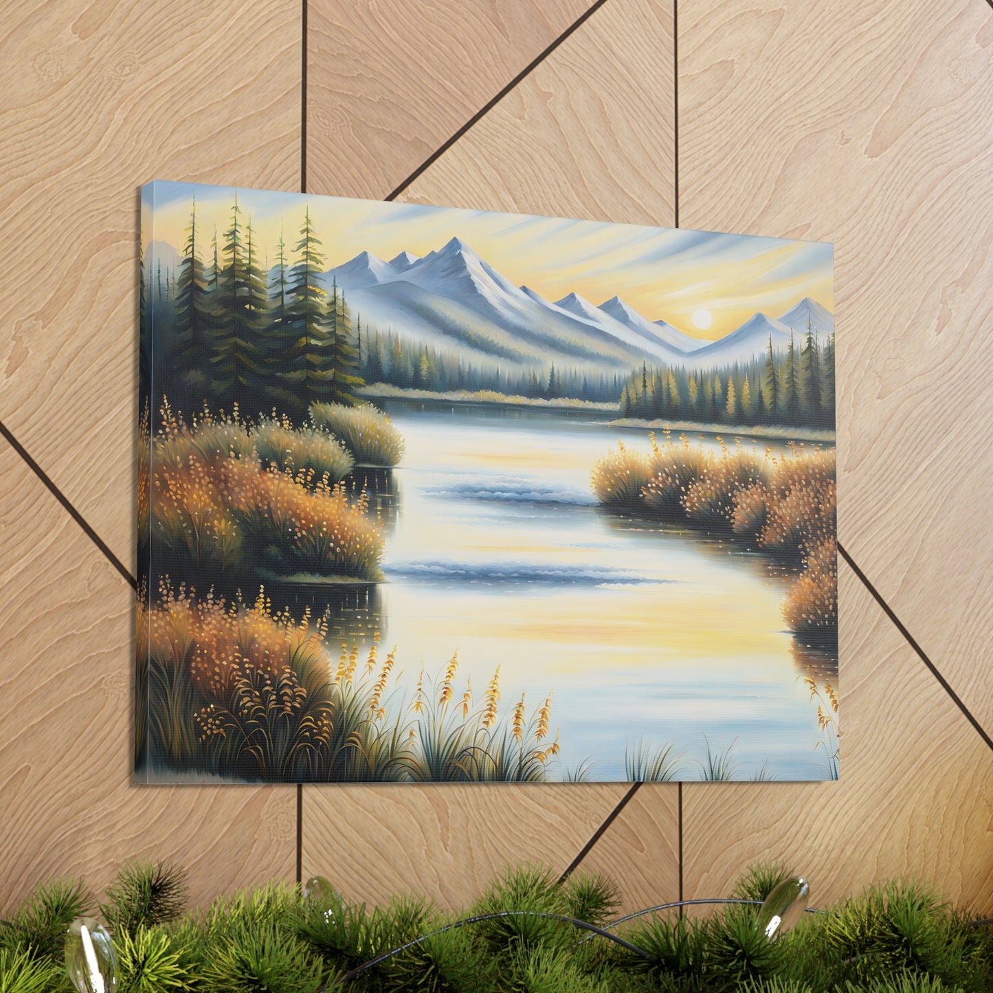 Mountain Refuge: Classic Oil Painting Wall Décor