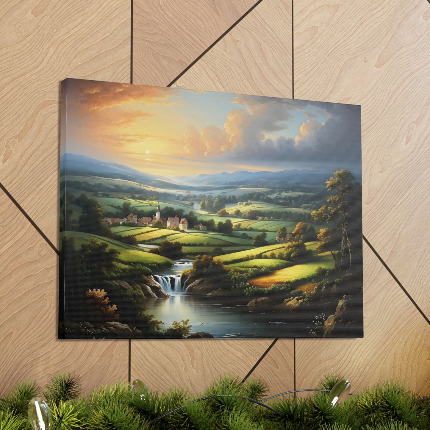 Echoing Hills: Classic Oil Painting Wall Décor