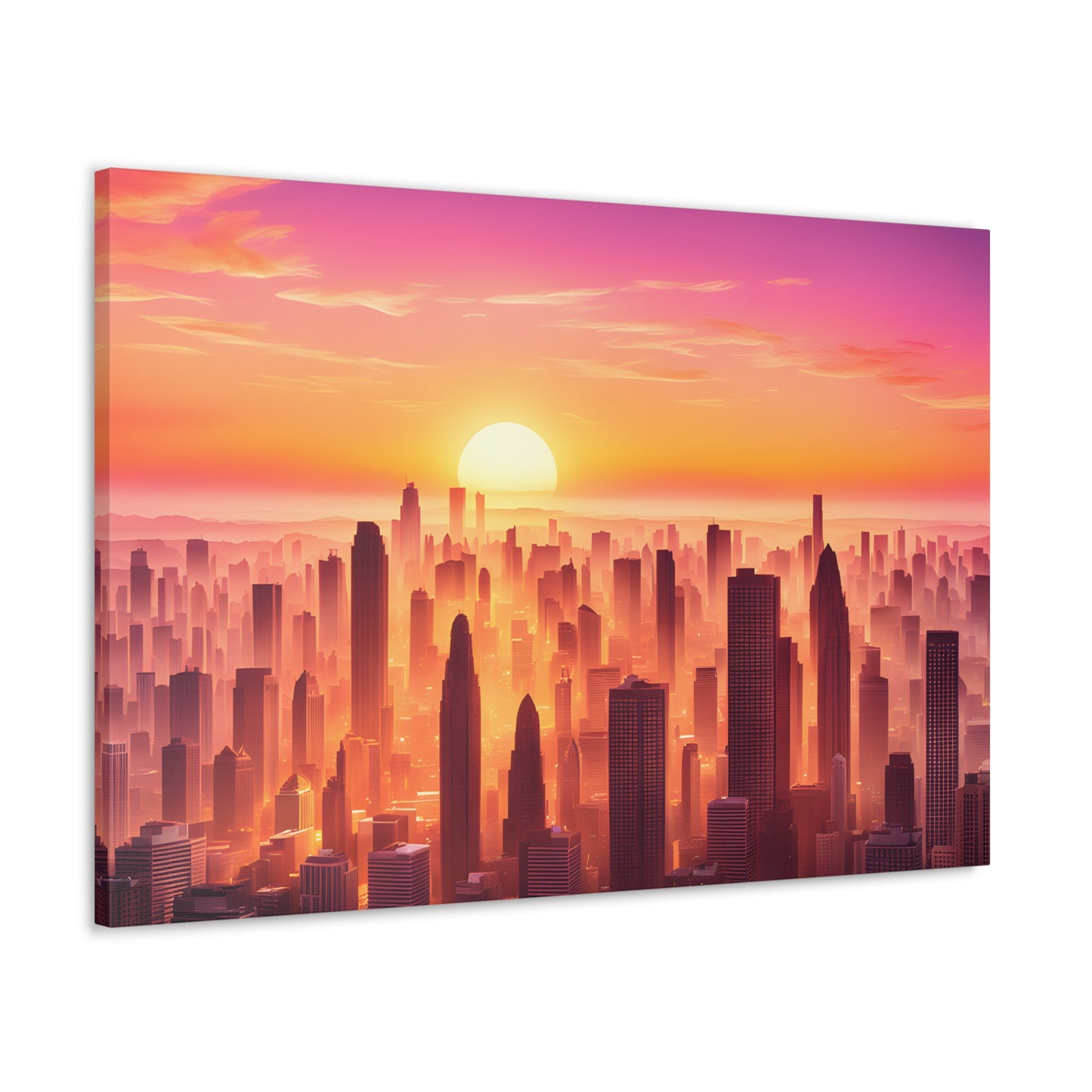 Horizon Glow: Cityscape Wall Décor