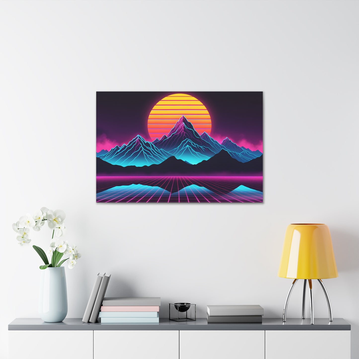 Vaporwave Horizon: Outrun Wall Décor