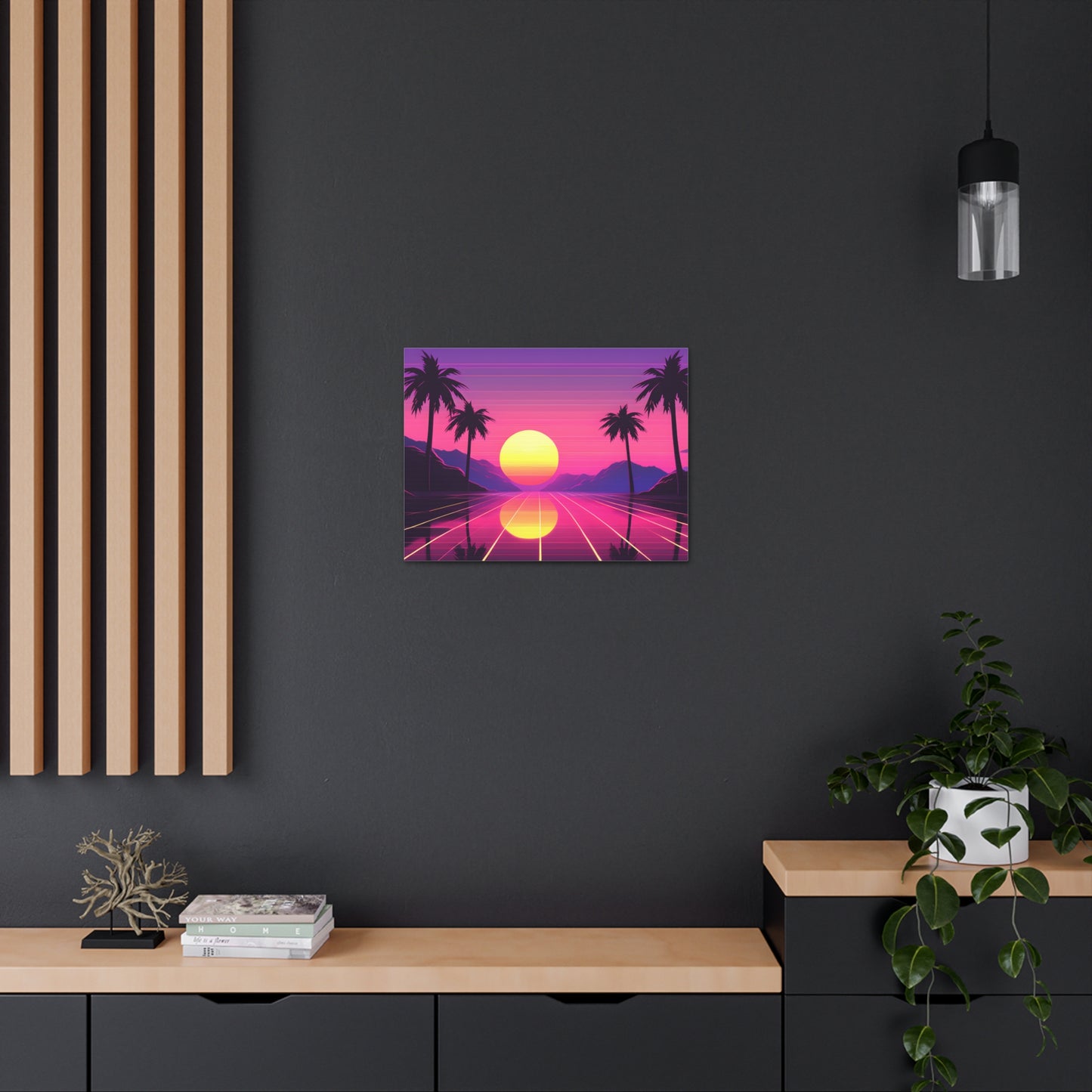 Neon Palms: Outrun Wall Décor