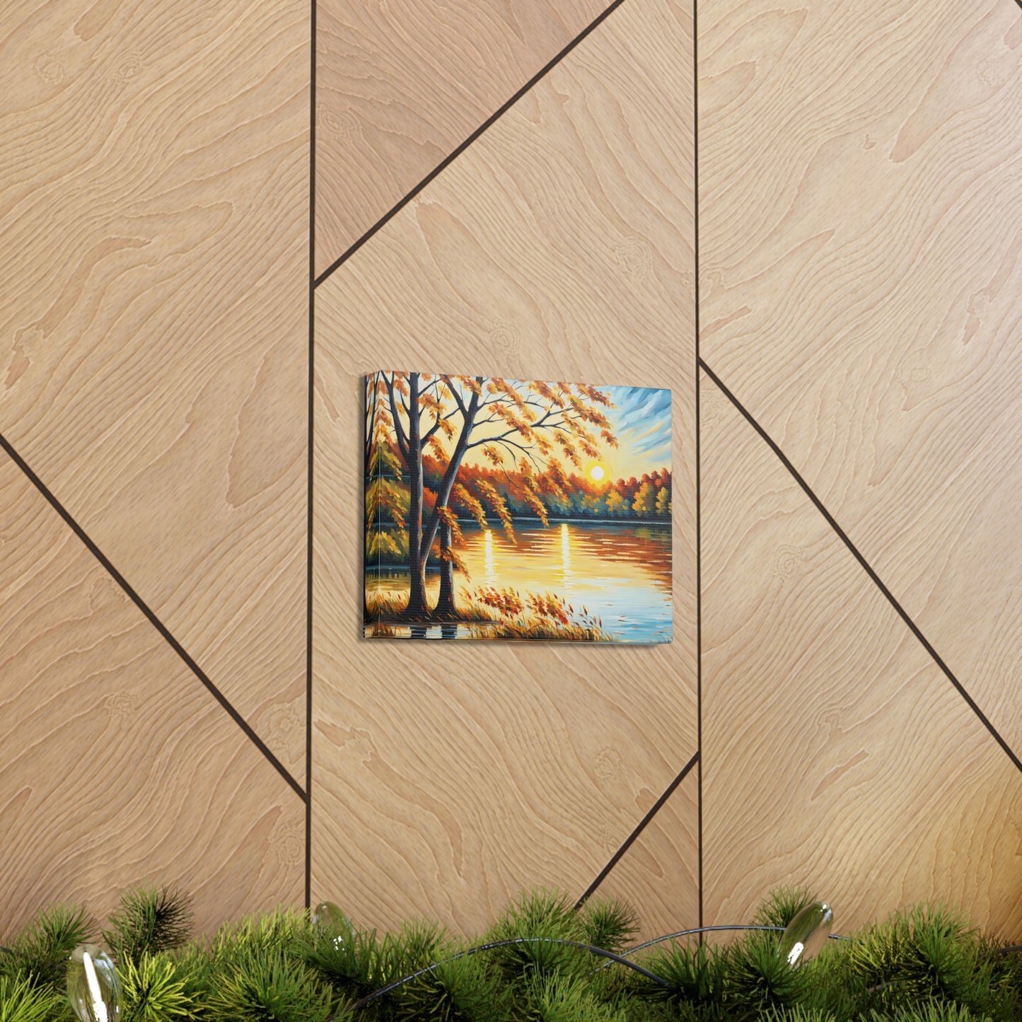 Lakeside Hue: Classic Oil Painting Wall Décor