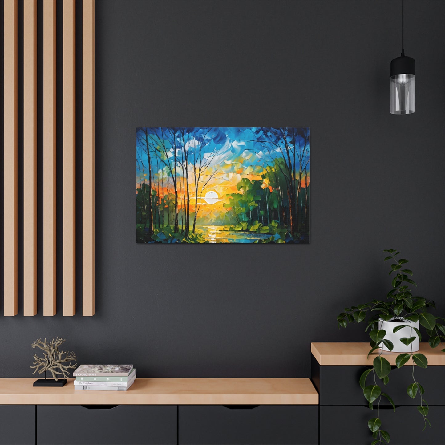 Cascade of Colors: Classic Oil Painting Wall Décor