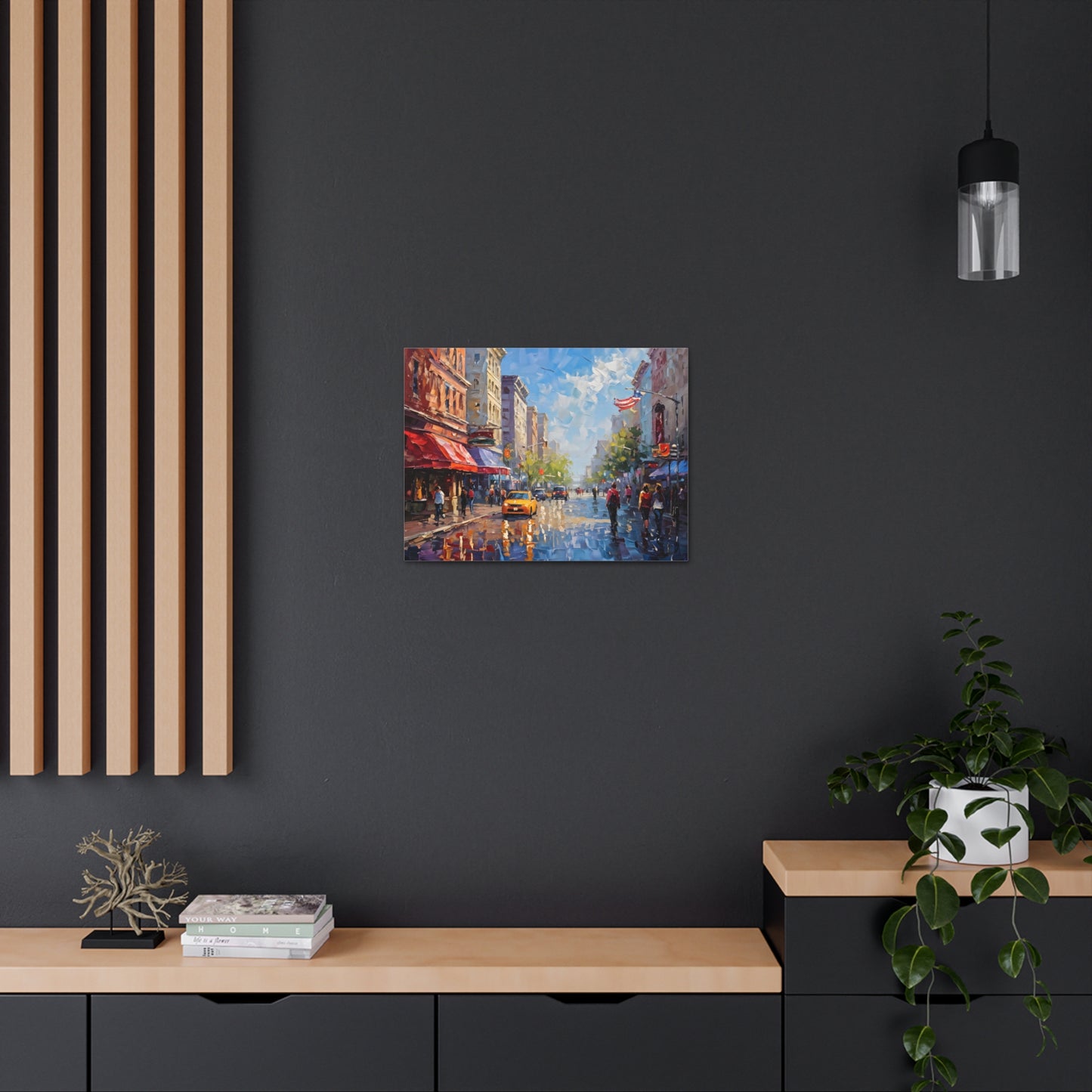 Metropolis Flow: Classic Oil Painting Wall Décor