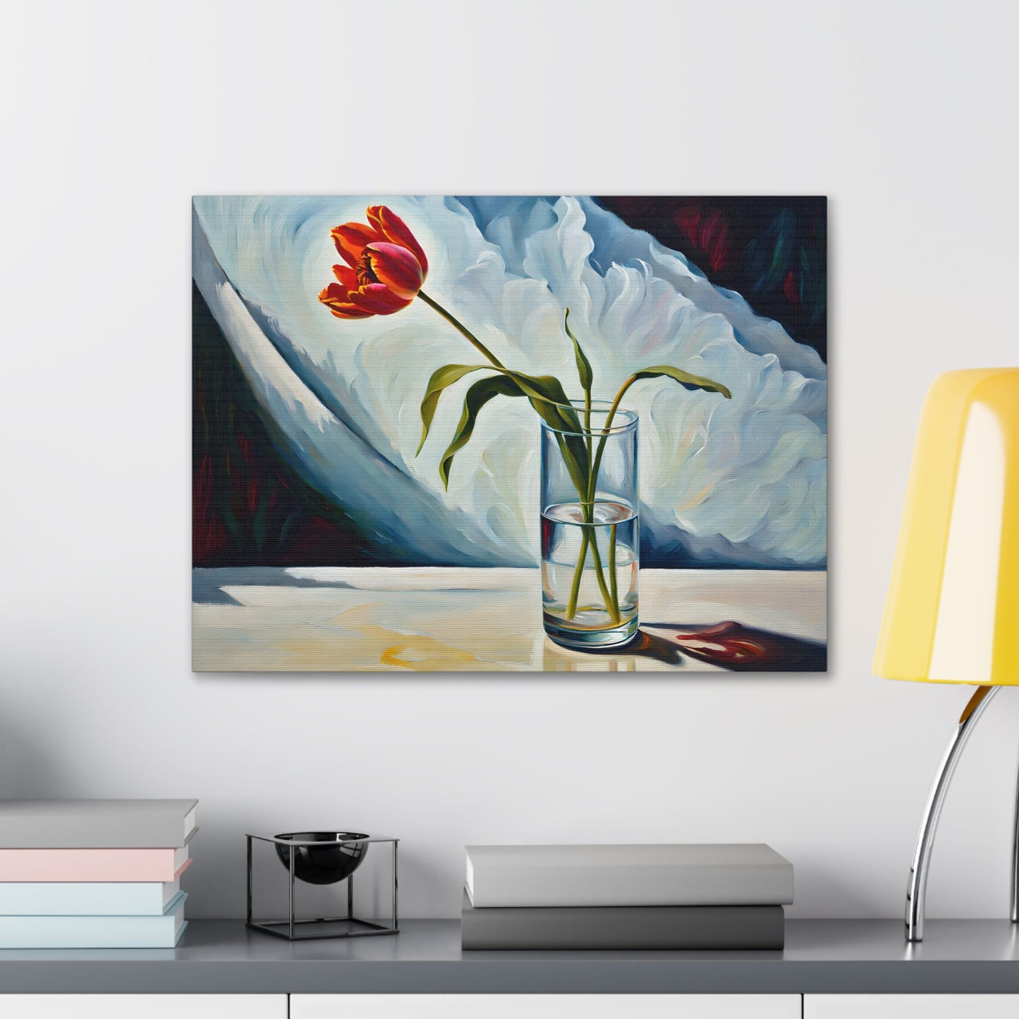 Gauzy Flower: Classic Oil Painting Wall Décor