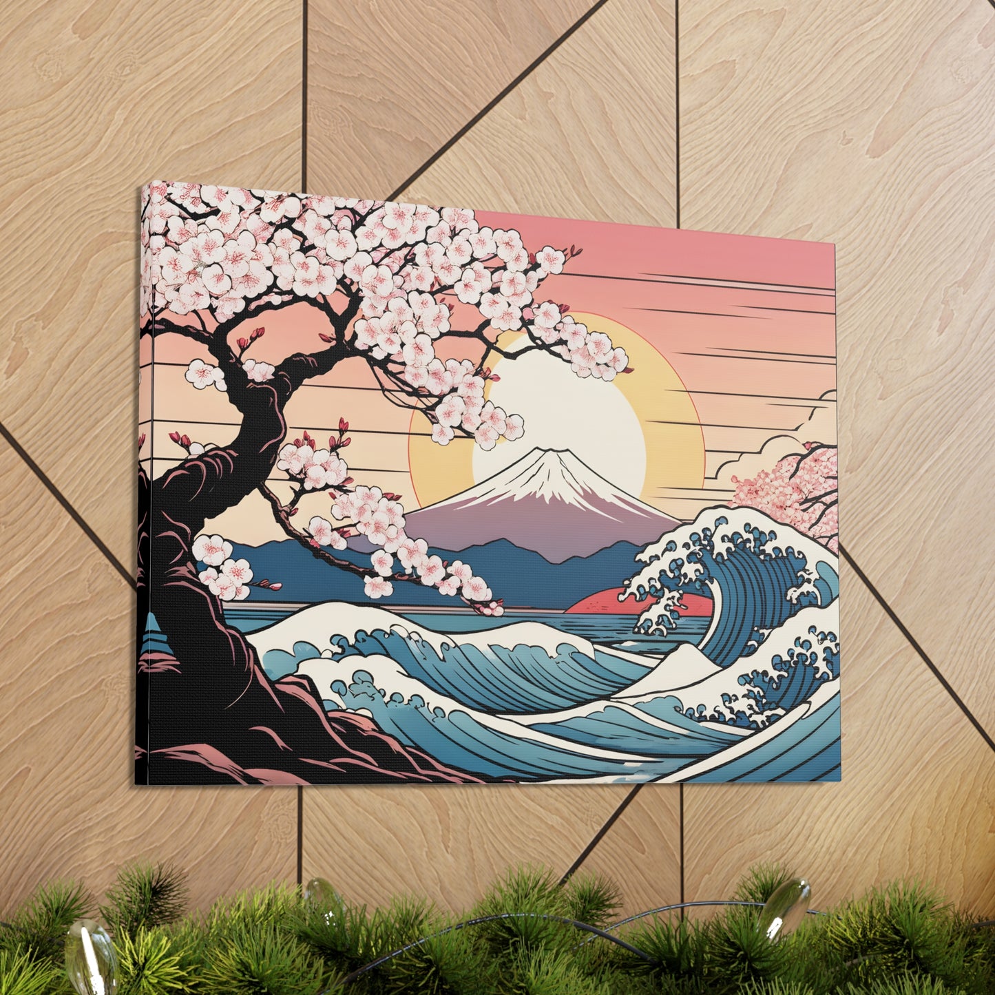 Cherry Blossom Symphony: Ukiyo-e Wall Décor