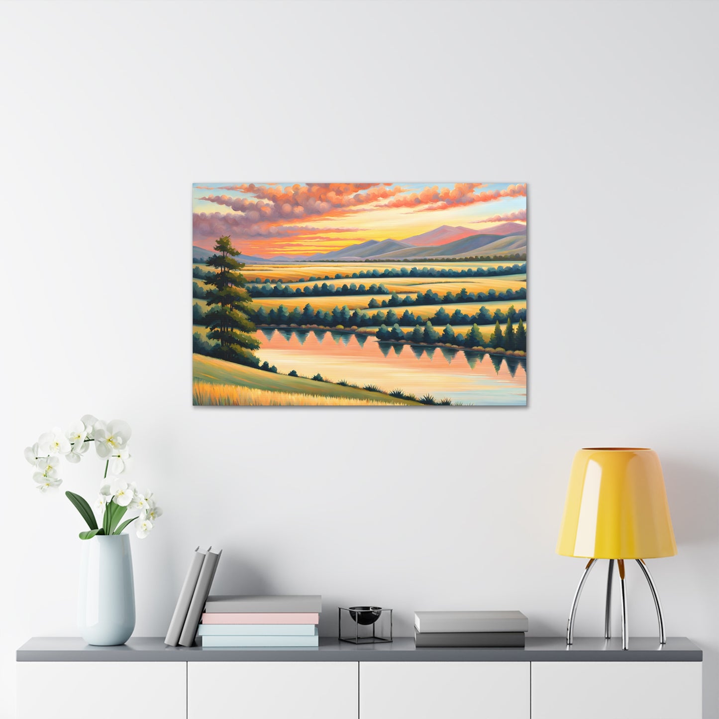 Quiet Canyon: Classic Oil Painting Wall Décor