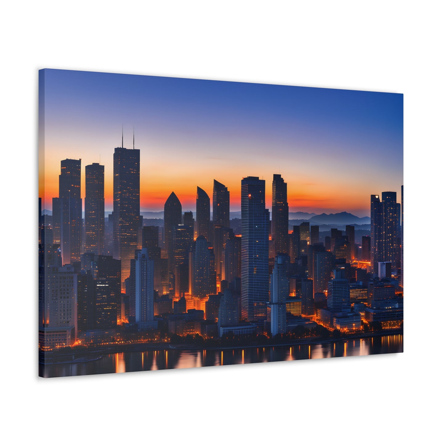 Evening Skyline: Cityscape Wall Décor