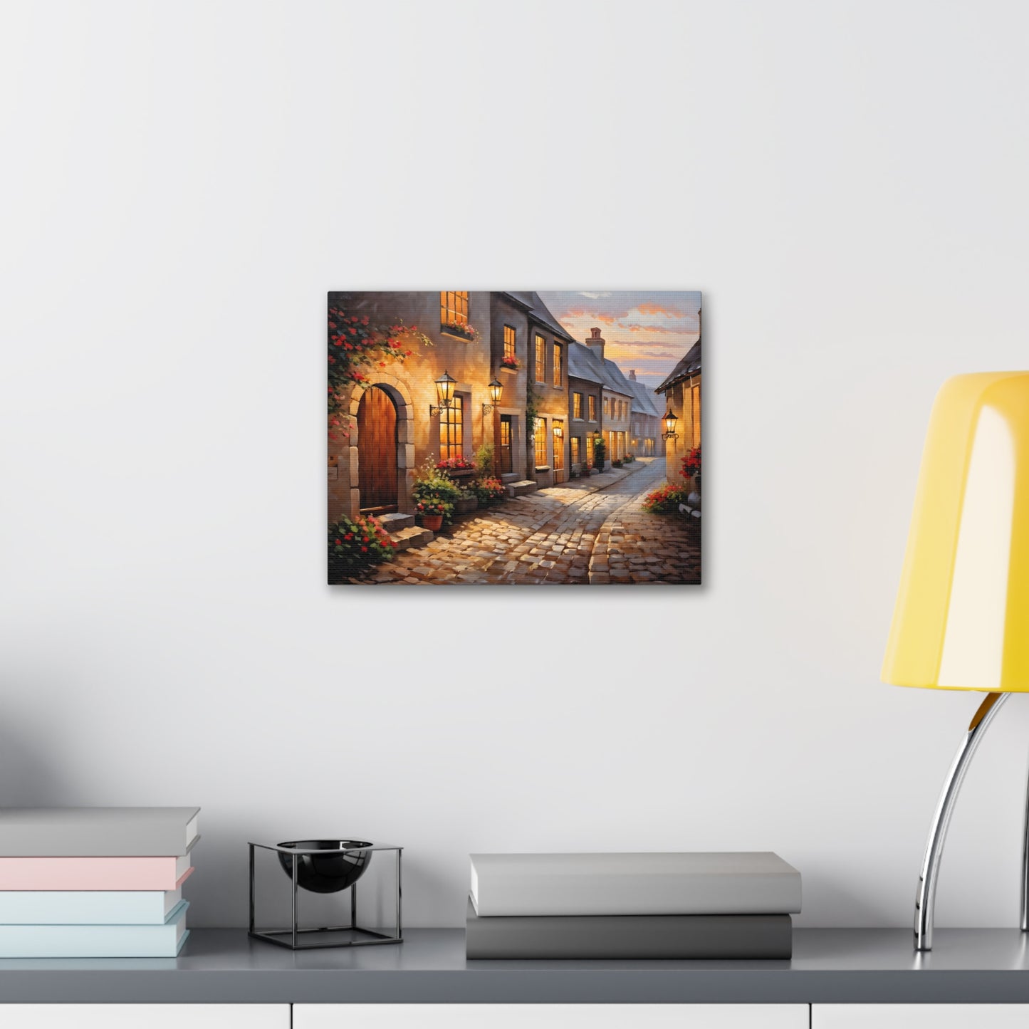 Cobblestone Path: Classic Oil Painting Wall Décor