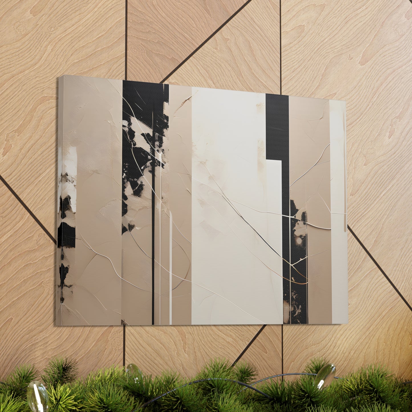 Minimalist Mirage: Abstract Beige Wall Décor