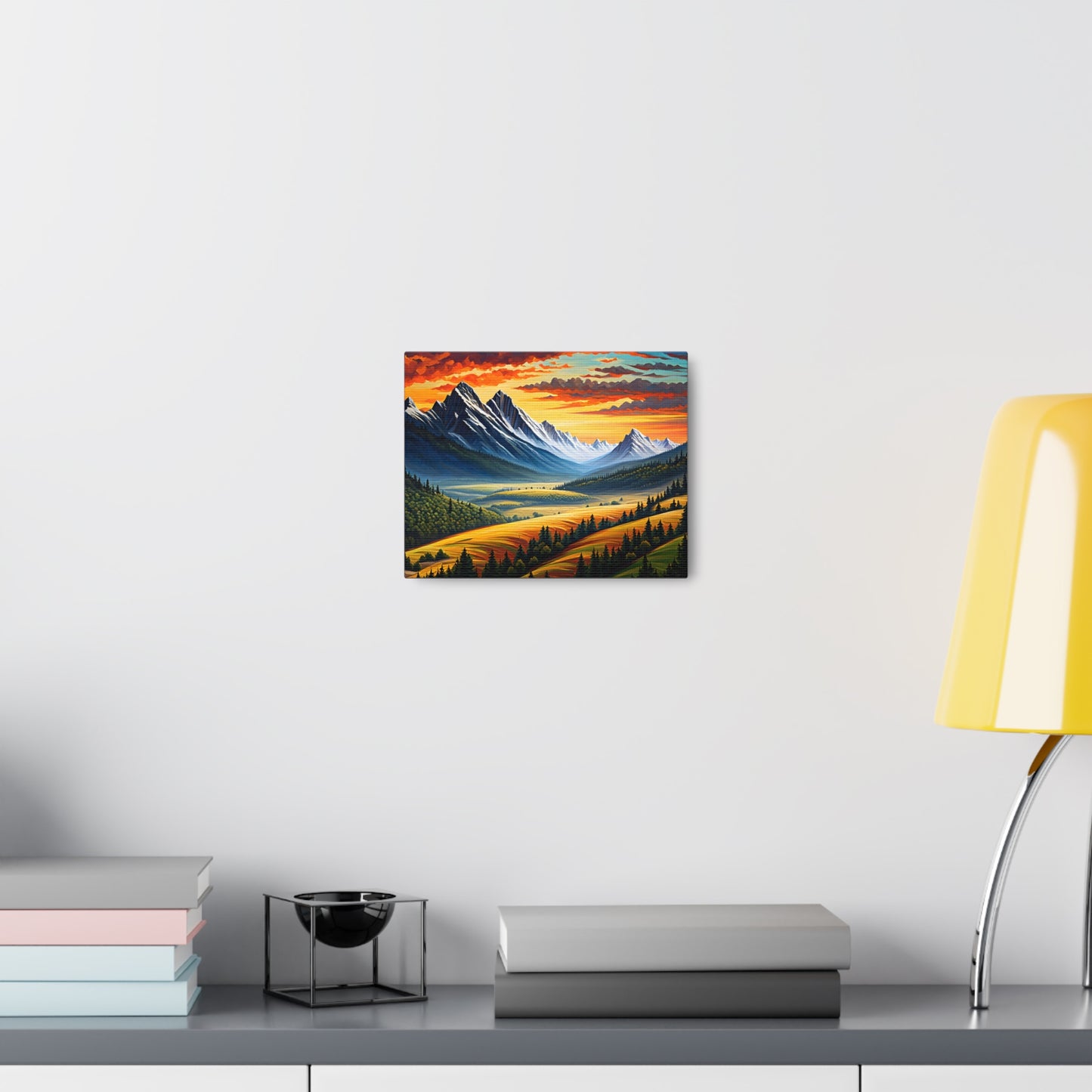 Mountain Echo: Classic Oil Painting Wall Décor