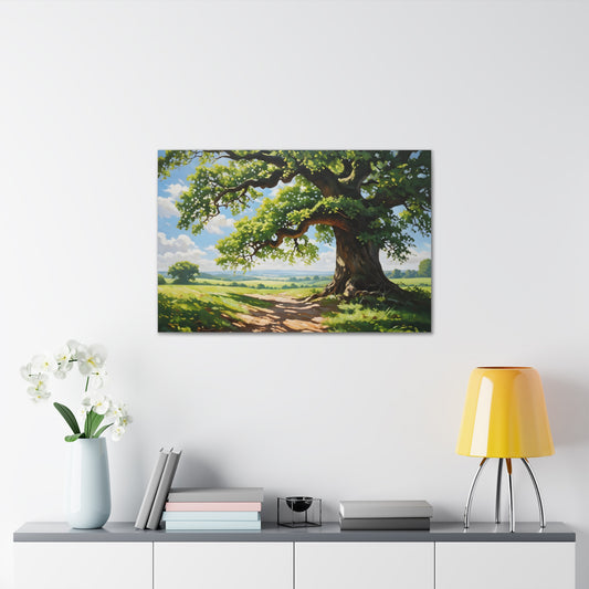 Serene Path: Classic Oil Painting Wall Décor