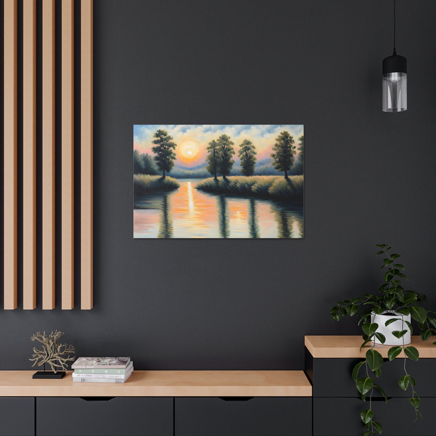 Swaying Horizon: Classic Oil Painting Wall Décor