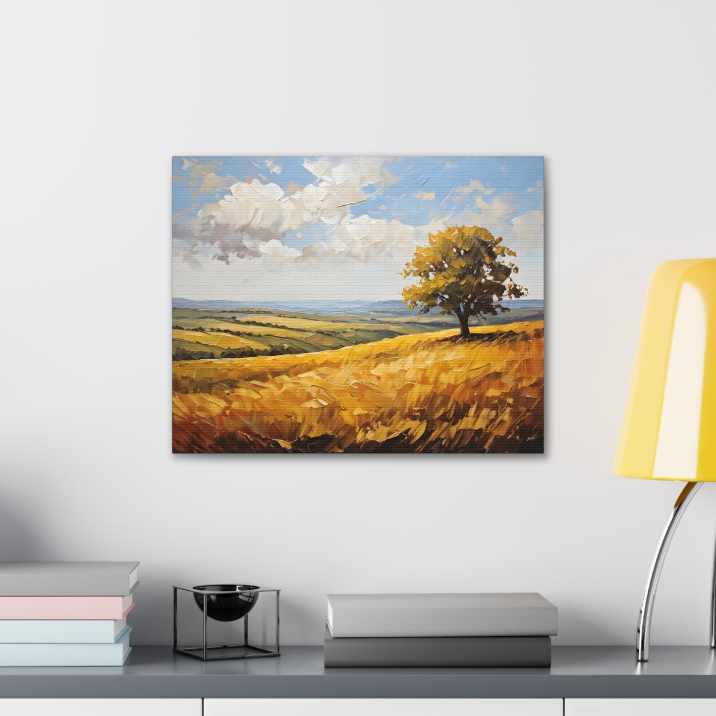 Windblown Meadows: Classic Oil Painting Wall Décor