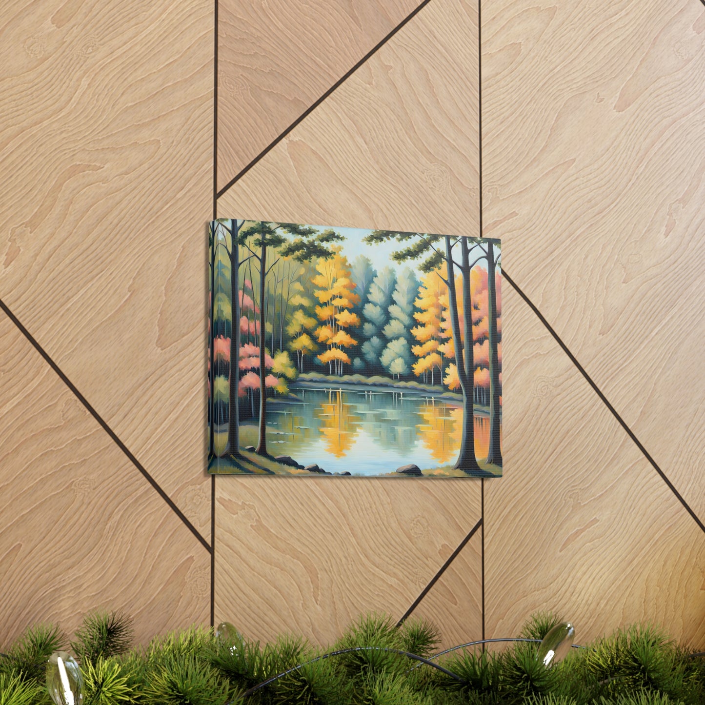 Serene Woodland: Classic Oil Painting Wall Décor