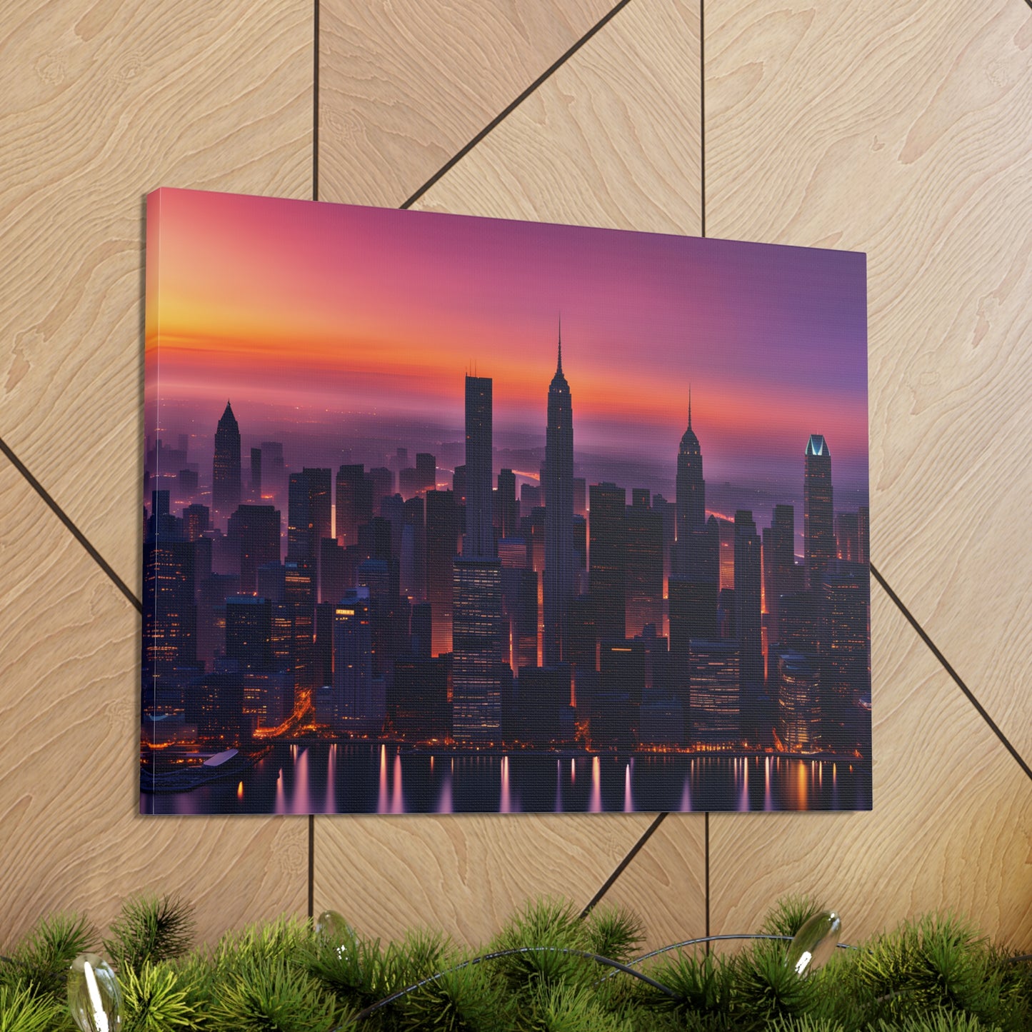 Urban Glow: Cityscape Wall Décor