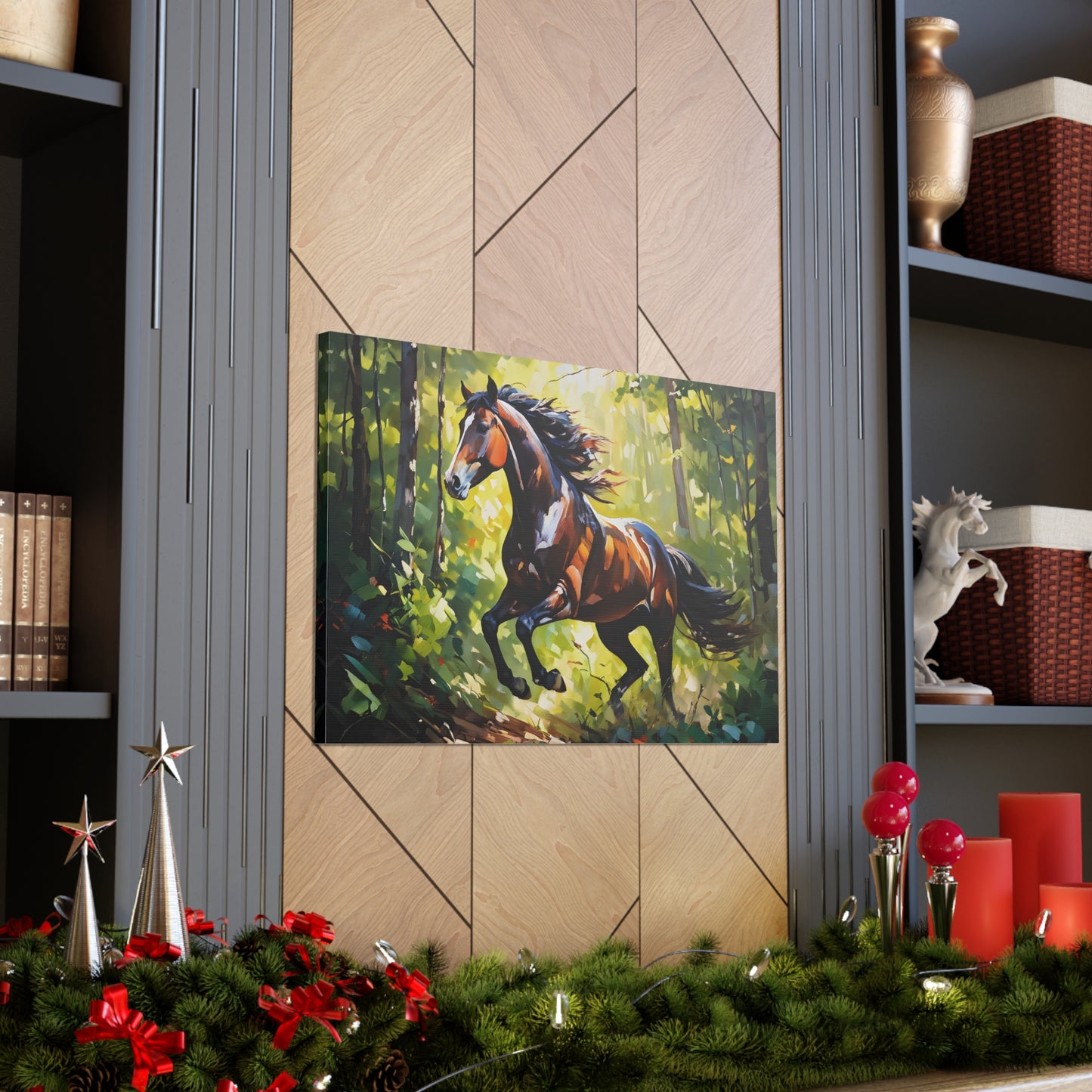 Mountain Serenity: Classic Oil Painting Wall Décor