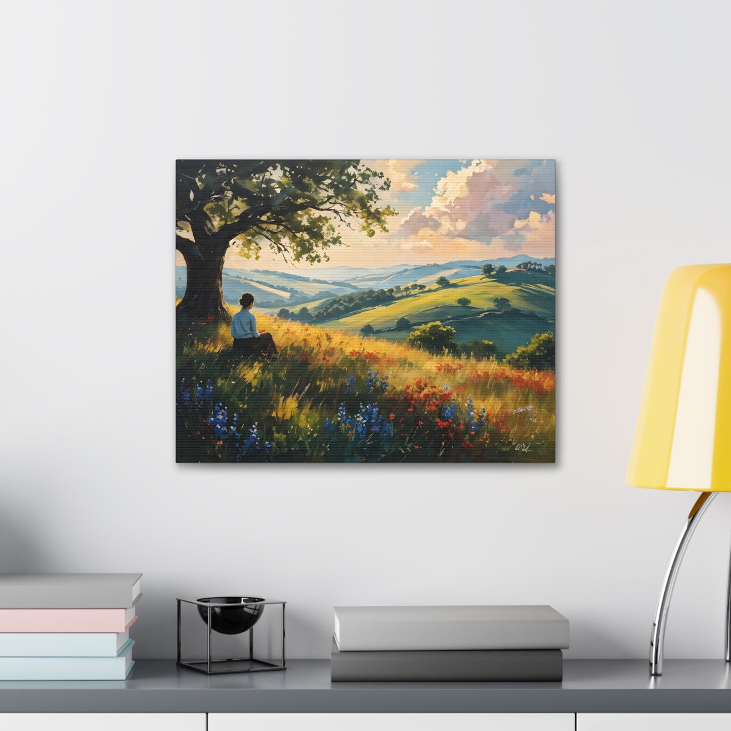 Peaceful Valley: Classic Oil Painting Wall Décor