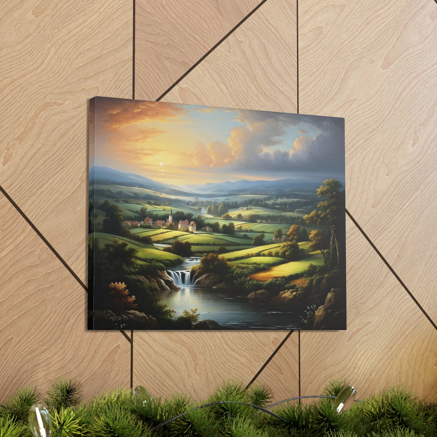 Echoing Hills: Classic Oil Painting Wall Décor