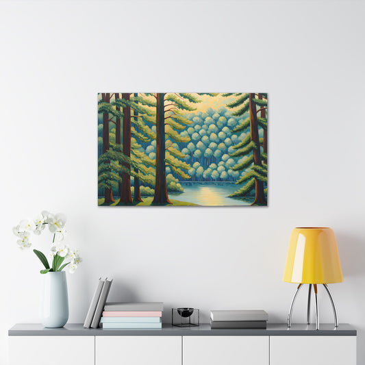 Lush Landscape: Classic Oil Painting Wall Décor