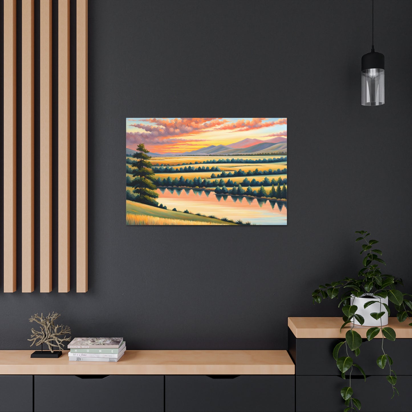 Quiet Canyon: Classic Oil Painting Wall Décor