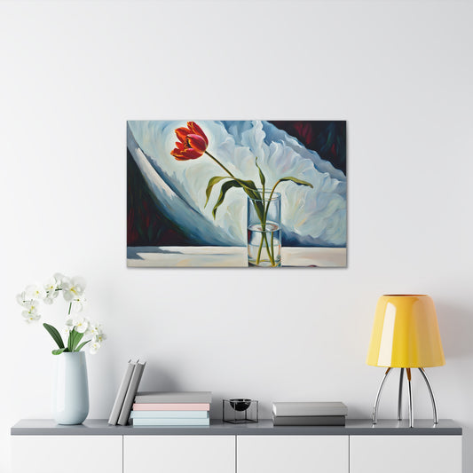 Gauzy Flower: Classic Oil Painting Wall Décor