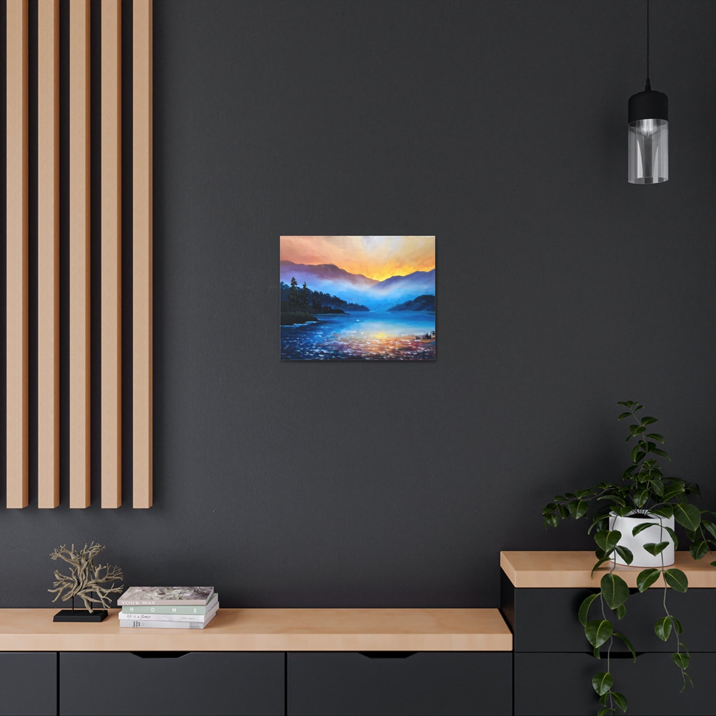 Tranquil Cascade: Classic Oil Painting Wall Décor