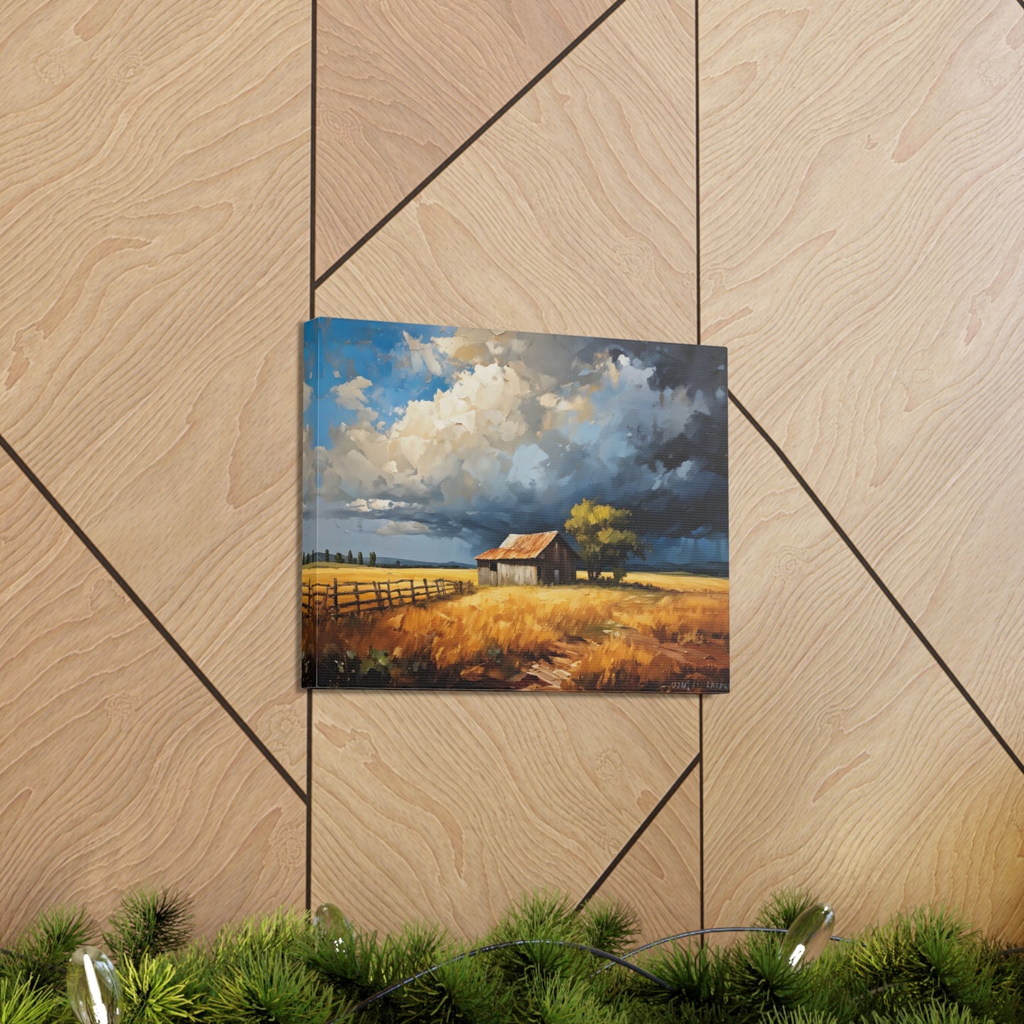 Peaceful Grove: Classic Oil Painting Wall Décor